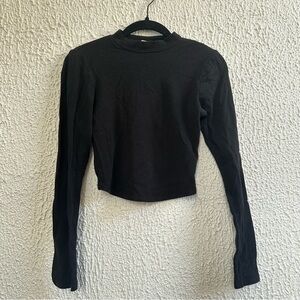Bozzolo Black Long Sleeve mock neck Women's Tee